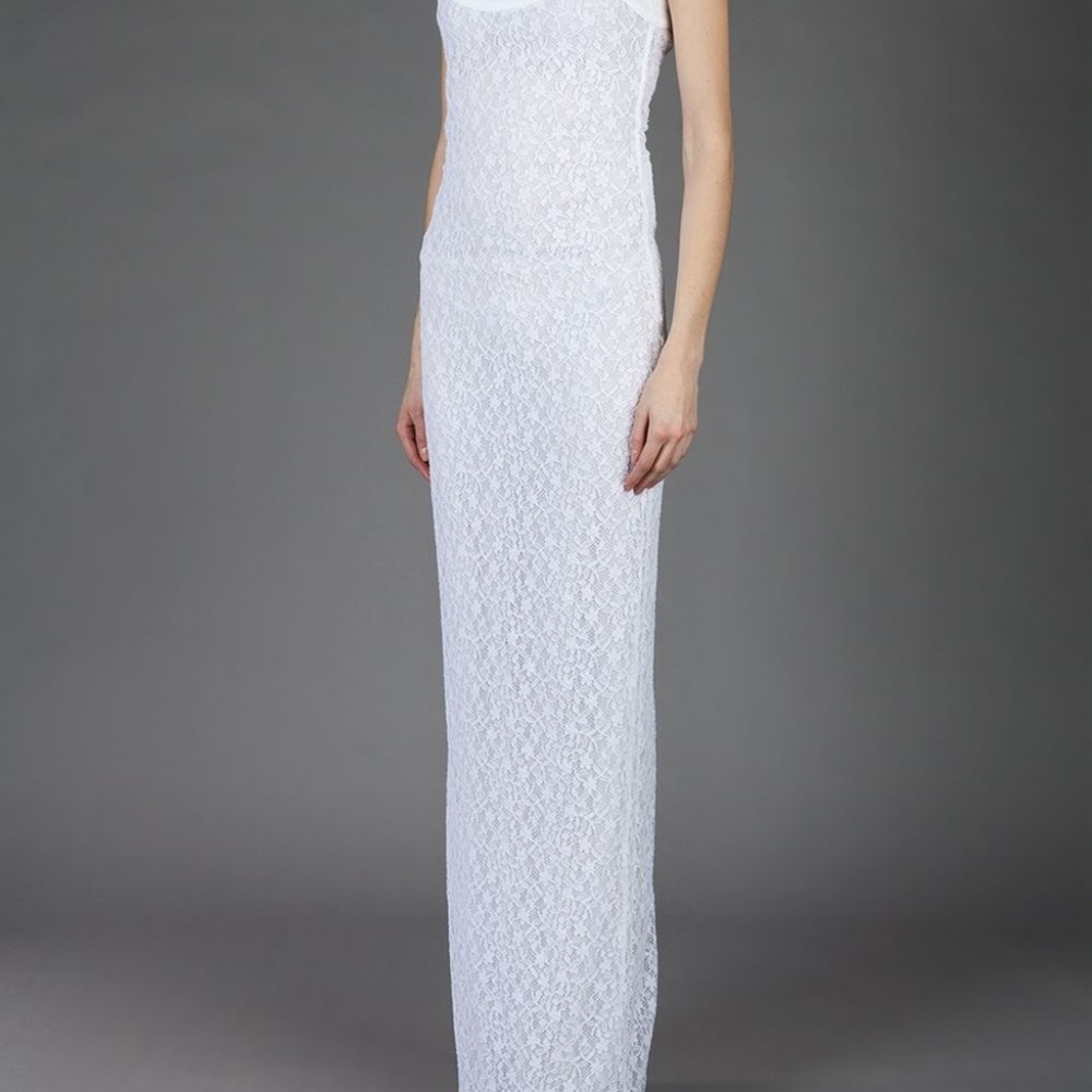 ❤️SOLD❤️Givenchy White Lace Cami gown - Picture 4 of 16